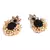 Black Gold Plated Kundan Earrings
