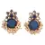 Blue Gold Plated Kundan Earrings