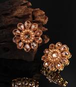 White Gold Plated Stone Earrings