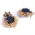 Blue Gold Plated Kundan Earrings
