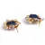 Blue Gold Plated Kundan Earrings