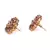 White Gold Plated Stone Earrings