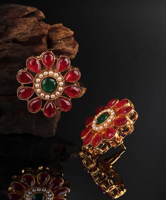 Multicolor Gold Plated Stone Earrings 1
