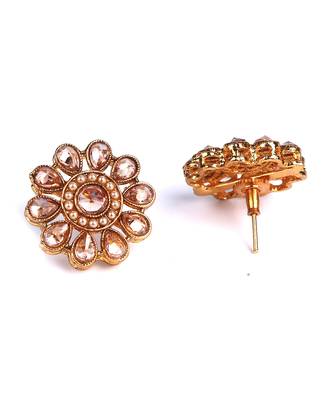 White Gold Plated Stone Earrings 5