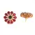 Multicolor Gold Plated Stone Earrings