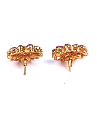 Multicolor Gold Plated Stone Earrings 4