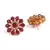 Red Gold Plated Stone Earrings