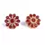 Red Gold Plated Stone Earrings