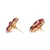 Red Gold Plated Stone Earrings