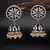 Black Gold Plated Stone Studded Earrings