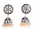 Black Gold Plated Stone Studded Earrings