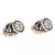 Black Gold Plated Stone Studded Earrings