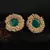 Green Gold Plated Pearl Earrings