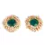 Green Gold Plated Pearl Earrings