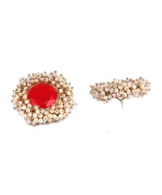 Red Gold Plated Pearl Earrings 5