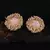 Pink Gold Plated Pearl Earrings