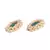 Green Gold Plated Pearl Earrings
