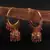 Red Gold Plated Beaded Earrings