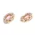 Pink Gold Plated Pearl Earrings