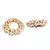 Pink Gold Plated Pearl Earrings