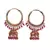 Red Gold Plated Beaded Earrings