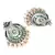 Green Gold Plated Pearl Earrings