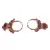 Red Gold Plated Beaded Earrings