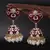 Red Gold Plated Pearl Earrings