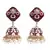 Red Gold Plated Pearl Earrings