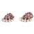 Red Gold Plated Pearl Earrings