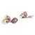 Red Gold Plated Pearl Earrings