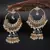Blue Gold Plated Pearl Studded Earrings