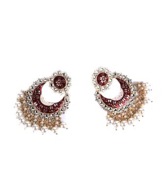 Red Gold Plated Pearl Earrings 4