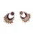 Red Gold Plated Pearl Earrings