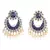 Blue Gold Plated Pearl Earrings