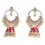 Red Gold Plated Pearl Earrings