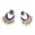 Blue Gold Plated Pearl Earrings
