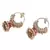 Red Gold Plated Pearl Earrings