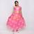 girls Pink Tissue printed stitched   dress