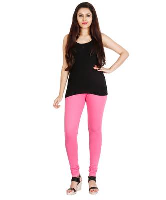 Pink COTTON plain stitched Leggings 2