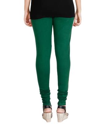 Blue COTTON plain stitched Leggings 2