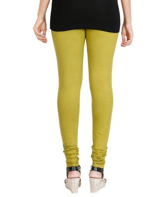 Blue COTTON plain stitched Leggings 2