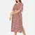 MULTICOLORED PRINTED KAFTAN WITH EMBROIDERED BELT