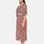 MULTICOLORED PRINTED KAFTAN WITH EMBROIDERED BELT