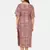 MULTICOLORED PRINTED KAFTAN WITH EMBROIDERED BELT