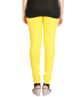 Blue COTTON plain stitched Leggings 2