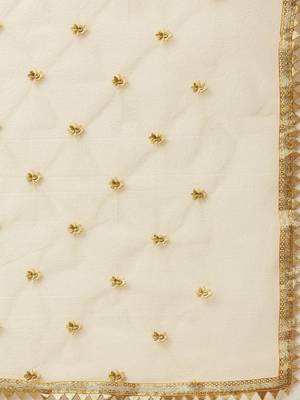 Black & Off-White Solid Semi-Stitched Lehenga & Unstitched Blouse with Dupatta 4