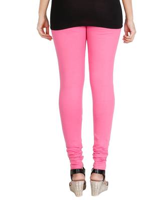 Yellow COTTON plain stitched Leggings 2