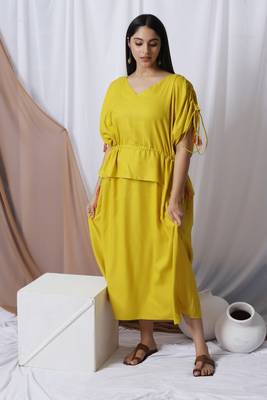 Mustard Long Dress 1