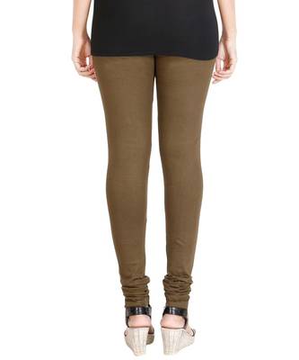 Black COTTON plain stitched Leggings 3